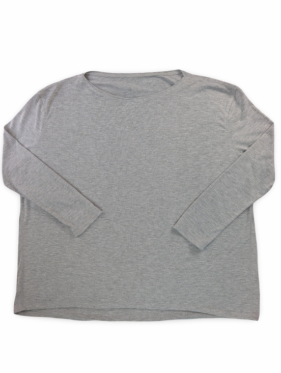 Pure Barre Tops - Pure Barre Circle P Light Gray Grey Long Sleeve Top Tee Loose Flowy Size M